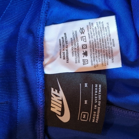 Nike Pants Athletic Pockets Logo Cobalt Blue Leg Zipper Girls Size Medium Track - Picture 7 of 9